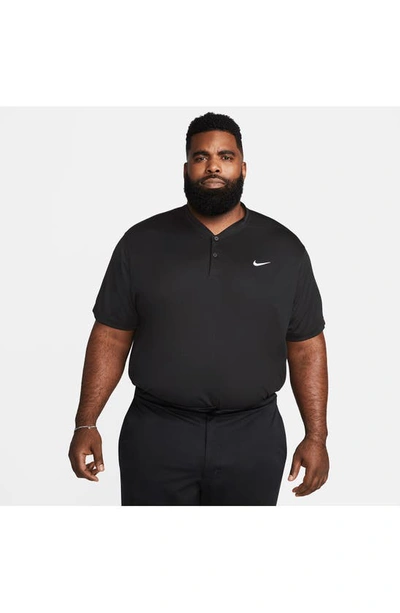 Shop Nike Dri-fit Victory Blade Collar Polo In Black/ White