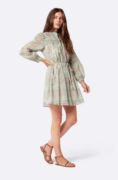 Shop Joie Challensia Mini Cotton Dress In Green