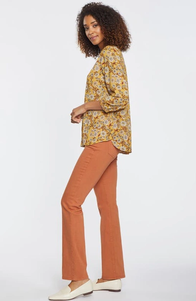 Shop Nydj High/low Crepe Blouse In Eastford Blossoms