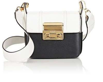 Lanvin Jiji Small Bi-colour Leather Cross-body Bag In Aged White