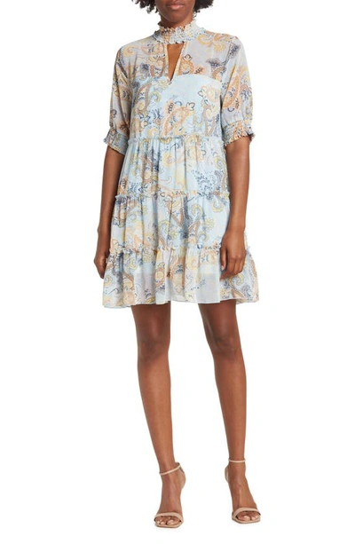 Shop Love By Design Marion Smock Neck Babydoll Dress In Paisley Daydream