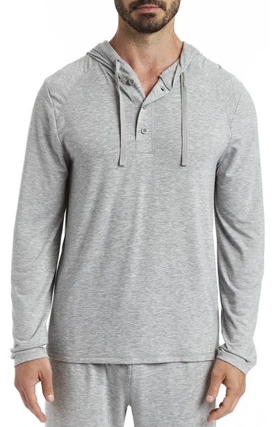 Shop Rainforest Brushed Jersey Hoodie In Grey Heather