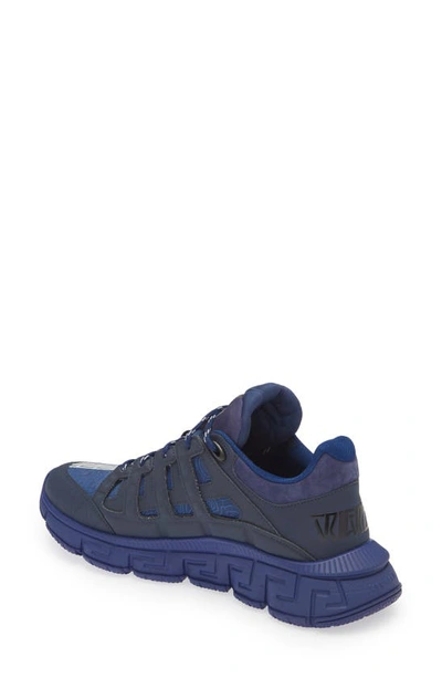 Shop Versace Trigreca Sneaker In Navy