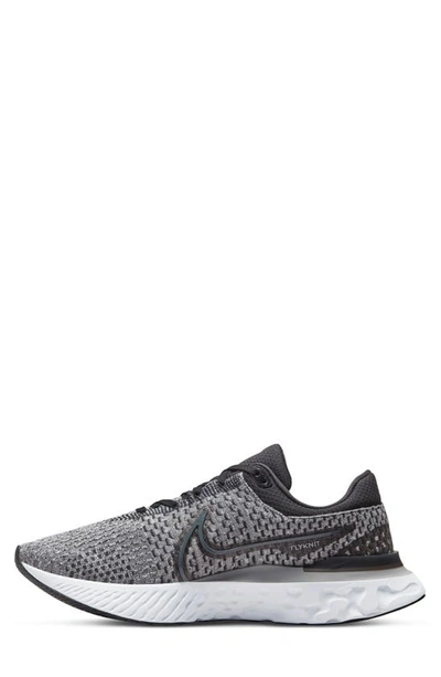 Nike React Infinity Run Flyknit 3 Sneakers In Gray-black In Black/ Smoke Grey/ White
