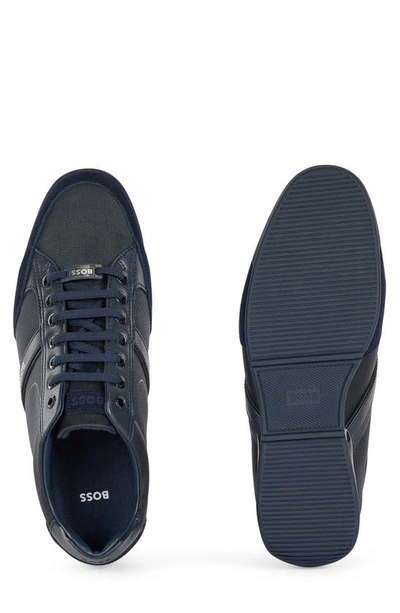 Shop Hugo Boss Saturn Low Top Sneaker In Midnight Blue