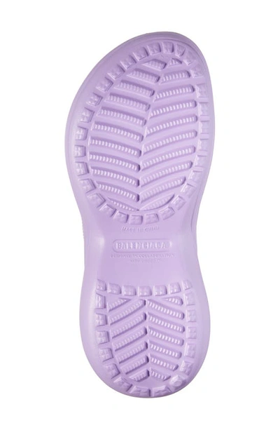 Shop Balenciaga X Crocs Pool Slide Sandal In Lilac