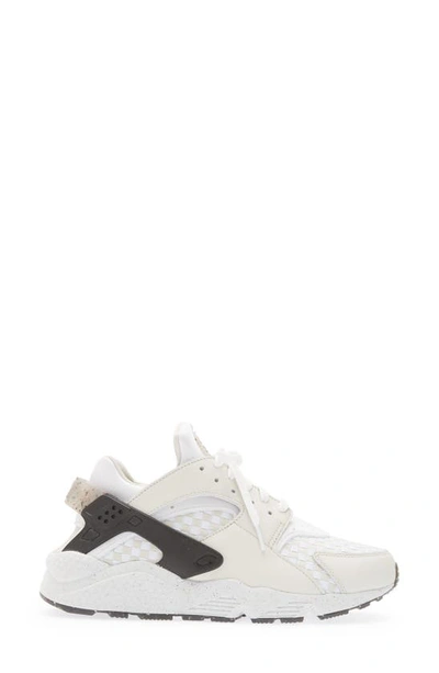 Shop Nike Air Huarache Crater Premium Sneaker In Light Bone/ White/ Black/ Volt
