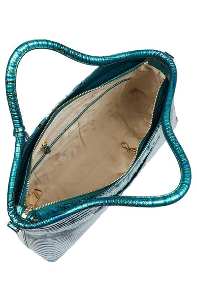 Brahmin Elaine Peacock Shimmer Leather Satchel - Fickle Moon Boutique