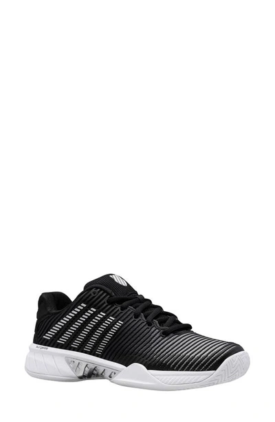 Shop K-swiss Hypercourt Express 2 Tennis Shoe In Black/white/silver