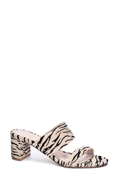 Shop 42 Gold Liya Slide Sandal In Zebra Suede
