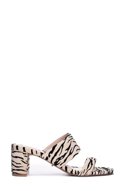 Shop 42 Gold Liya Slide Sandal In Zebra Suede