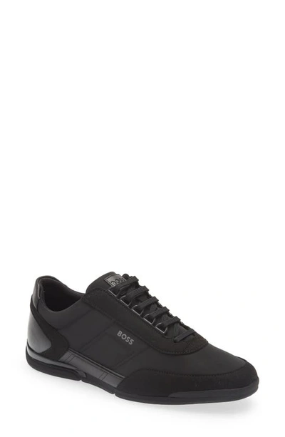 Shop Hugo Boss Saturn Sneaker In Black