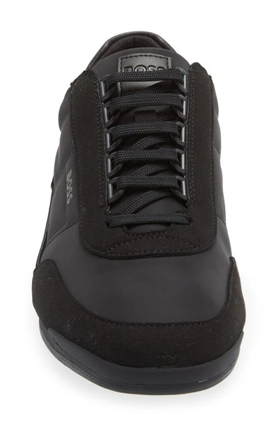 Shop Hugo Boss Saturn Sneaker In Black