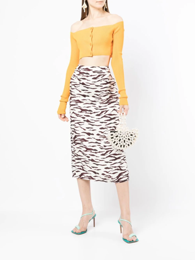 0711 Selen Embellished Clutch Bag In White