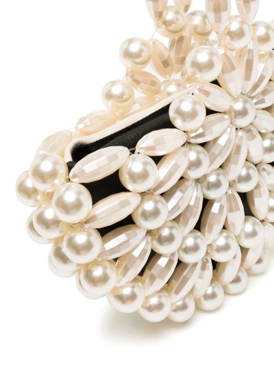 0711 Selen Embellished Clutch Bag In White