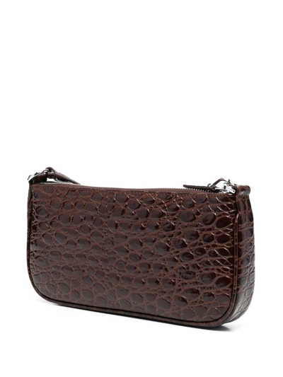 By Far Crocodile-effect Bag In Brown