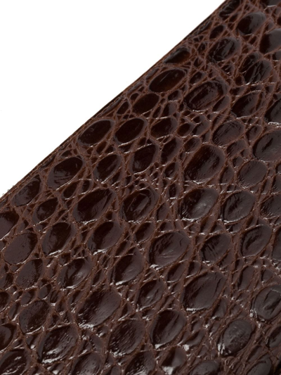 By Far Crocodile-effect Bag In Brown