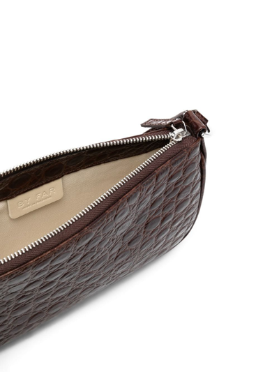 By Far Crocodile-effect Bag In Brown