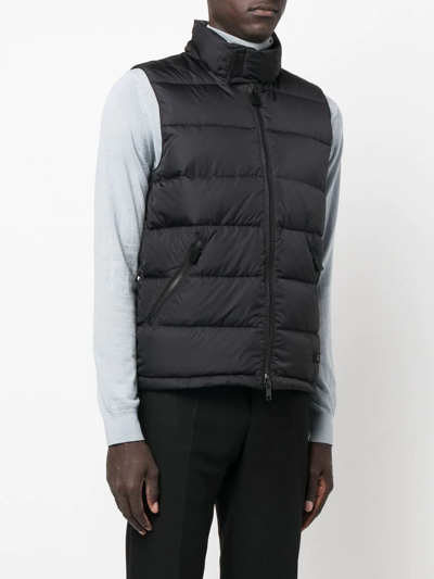 Shop Aspesi Padded Feather-down Gilet In Black