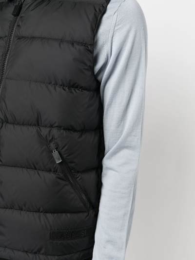 Shop Aspesi Padded Feather-down Gilet In Black