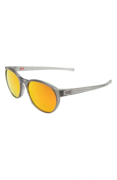 Oakley 54mm Polarized Round Sunglasses In Ruby