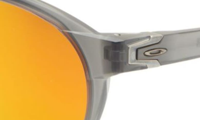 Oakley 54mm Polarized Round Sunglasses In Ruby