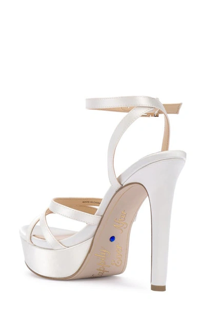 Jessica Simpson Women's Balina Bridal Ankle-strap Platform Sandals In White