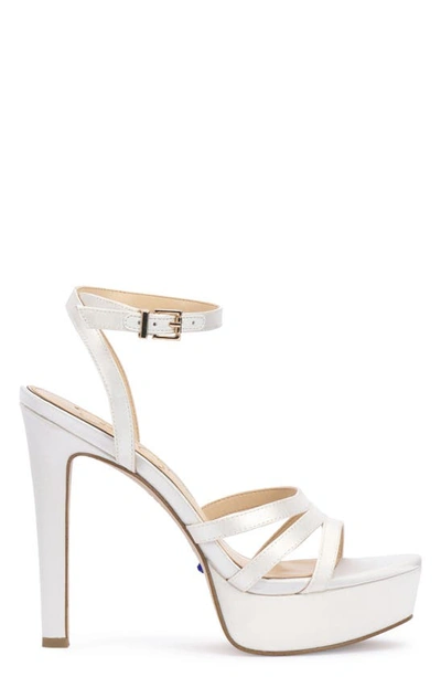 Jessica Simpson Women's Balina Bridal Ankle-strap Platform Sandals In White