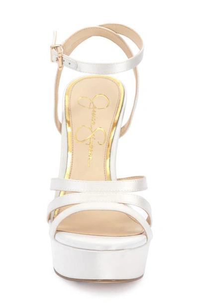 Jessica Simpson Women's Balina Bridal Ankle-strap Platform Sandals In White