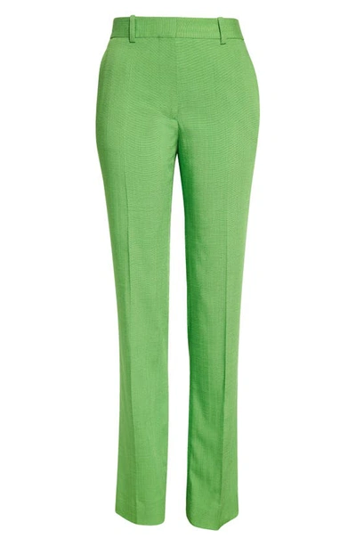 Shop Victoria Beckham Tailored Slim Fit High Waist Trousers In Apple Green