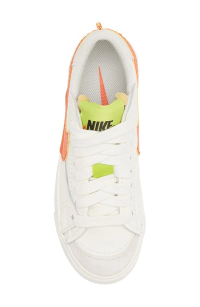 Shop Nike Blazer Low '77 Jumbo Sneaker In Sail/ Orange/ Barley/ Green