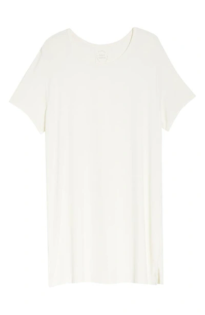 Shop Cozy Earth Rib Knit Nightshirt In Ivory