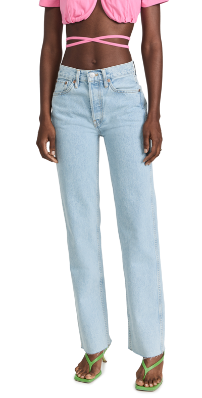 Shop Re/done 90s High Rise Rigid Loose Jeans In Naf