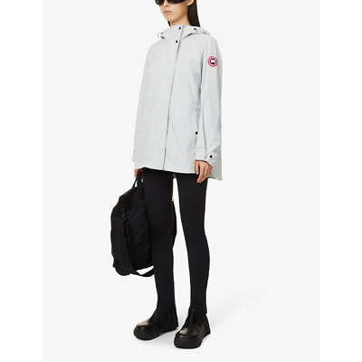 Shop Canada Goose Women's Frost Grey Minden Hooded Shell Jacket