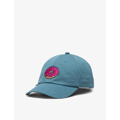 Shop Herschel Supply Co Simpson Sylas Classics Doughnut-embroidery Cotton Cap In Blue