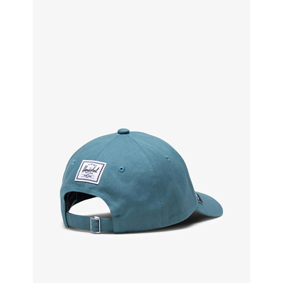 Shop Herschel Supply Co Simpson Sylas Classics Doughnut-embroidery Cotton Cap In Blue