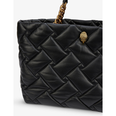 Shop Kurt Geiger London Women's Black Kensington Xxl Quilted Leather Shoulder Bag