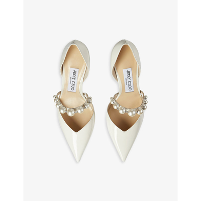 Jimmy Choo Aurelie 65 Patent Leather Pumps In White