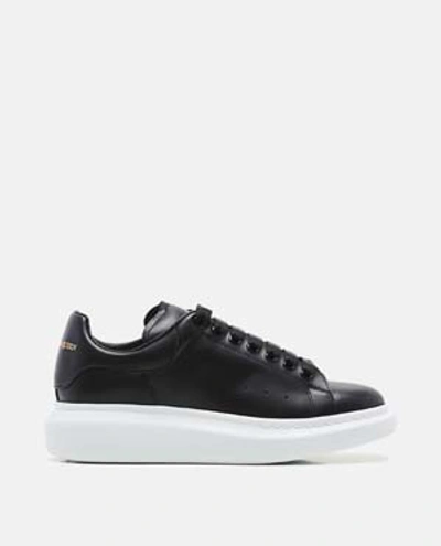 Shop Alexander Mcqueen Larry' Oversize Leather Sneakers In Black