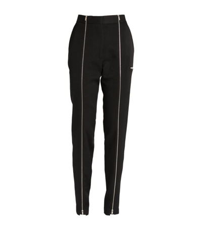 Shop Victoria Beckham Zip-detail Trousers In Black