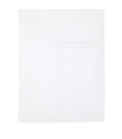 Shop Pratesi Tre Righe Super King Flat Sheet (300cm X 170cm) In White