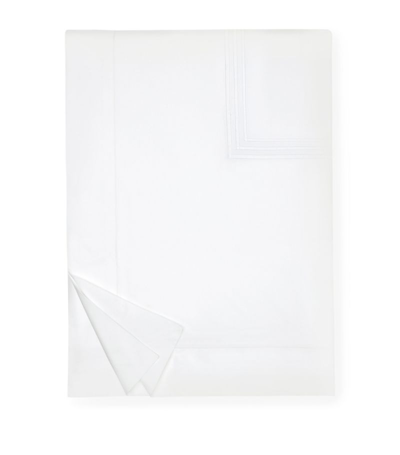 Shop Pratesi Tre Righe Super King Duvet Cover (260cm X 220cm) In White