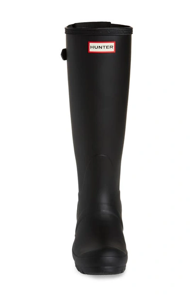 Shop Hunter Original Tall Waterproof Rain Boot In Black / Tundra Grey