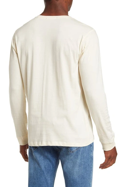 Shop Slate & Stone Long Sleeve Henley Sleep Shirt In Off White