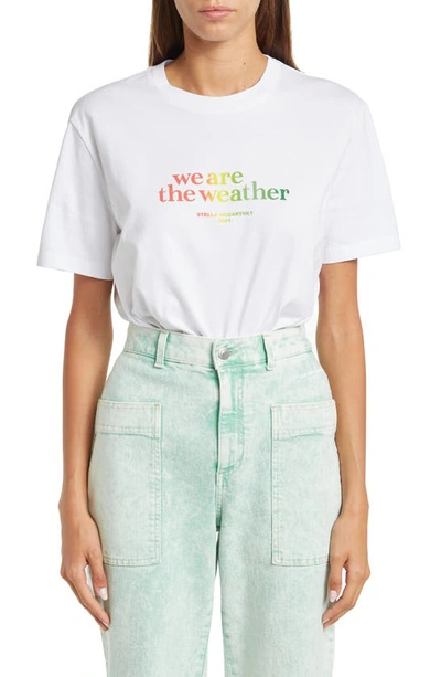 Shop Stella Mccartney We Are The Weather Graphic Tee In White