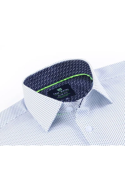 Tom Baine Regular Fit Performance Stretch Long Sleeve Button Front Shirt In White