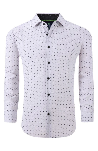 Shop Tom Baine Slim Fit Performance Stretch Button-up Shirt In White