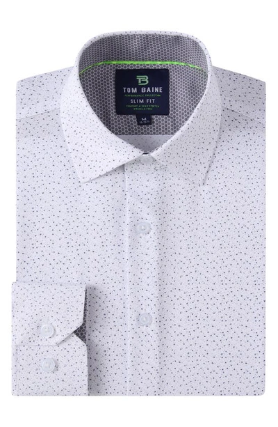 Tom Baine Performance Slim Fit Dress Shirt In White
