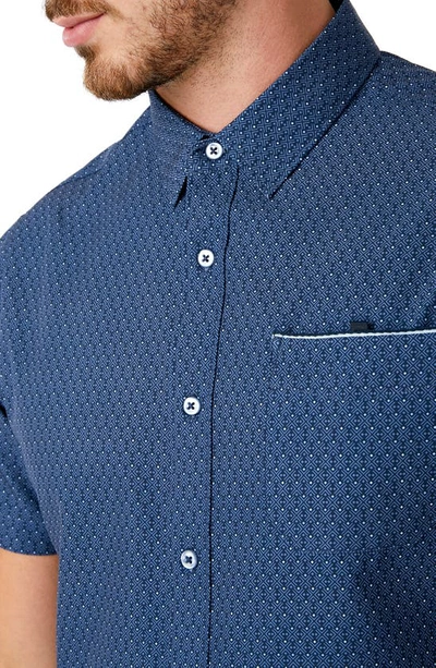 Shop 7 Diamonds Digital Dash Performance Short Sleeve Button-up Shirt In Blue