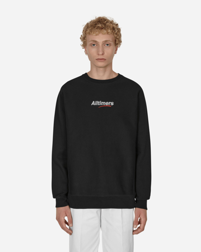 Shop Alltimers Mini Estate Embroidered Crewneck Sweatshirt In Black